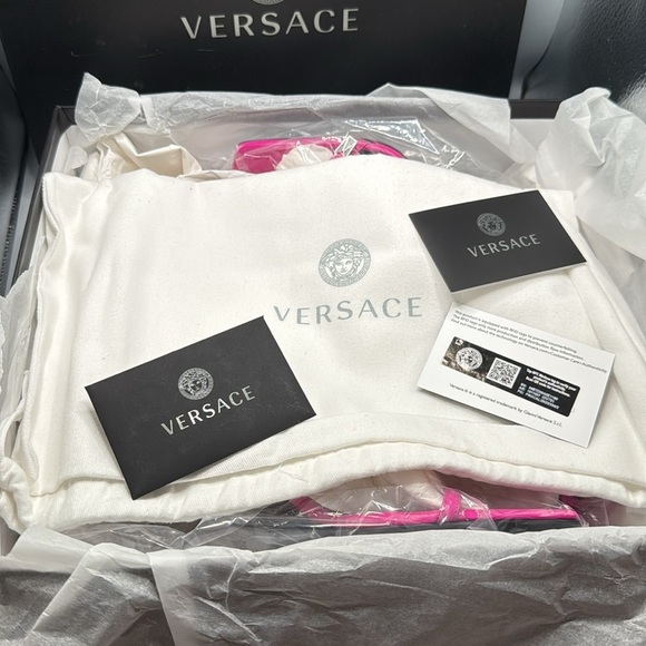 Versace Medusa Aevitas Hot Pink Stiletto Sandals Size 41/US 10 Strappy Heels NEW - Picture 12 of 13